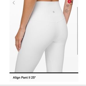 ✨ISO✨WHITE LULULEMON ALIGNS